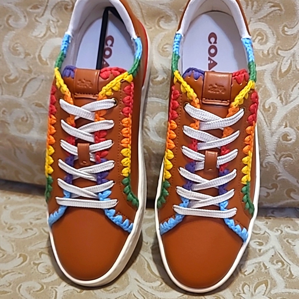 NEW WOMEN'S COACH RAINBOW SNEAKER 11B